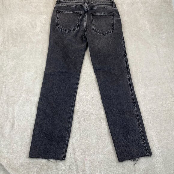 Free People Womans Jeans Size 25 High-Waisted Distressed Black Denim - Picture 9 of 10